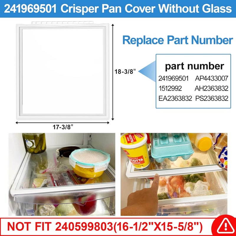 Alvar Upgraded 241969501 Shelf Frame without Glass Refrigerator Compatible with Frigidaire Shelf Replacement Parts Frigidaire Gallery Shelf Replacement LFSS2612TF0 FGHS2631PF4A FFSS2615TS0 Drawer Shelves - Image 4